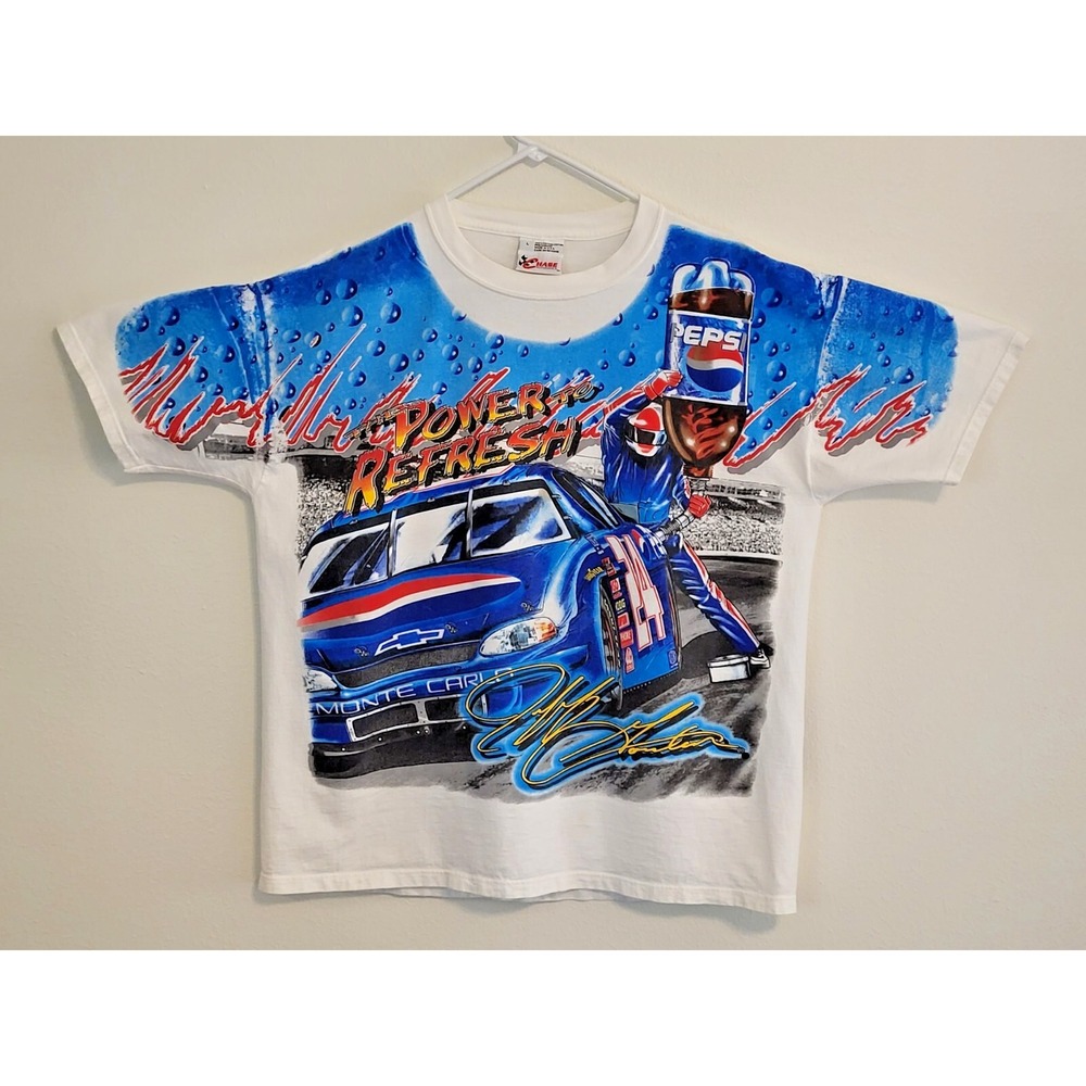 Jeff Gordon All Over Print Nascar T-shirt 1999 Chase Pepsi Monte Carlo Sz Large